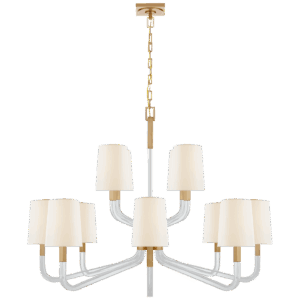 Люстра VISUAL COMFORT Reagan Grande Two Tier Chandelier  CHAPMAN & MYERS  CHC 5904AB/CG-LWG