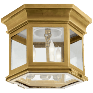 Накладной светильник VISUAL COMFORT Club Small Hexagonal Flush Mount CHAPMAN & MYERS CHO 4110AB-CG