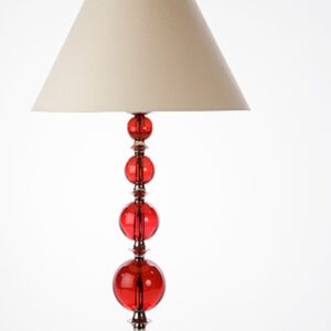 Charles Edwards TL 124  red glass balls, black shade