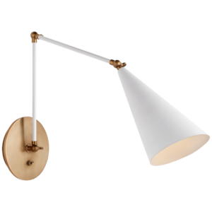 Настенный светильник AERIN Clemente Double Arm Library Sconce VISUAL COMFORT ARN 2912WHT