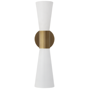 Clarkson Medium Narrow Sconce AERIN ARN2009HAB/WHT