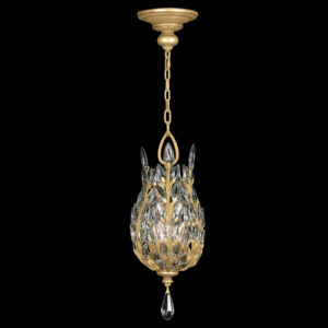 CRYSTAL LAUREL 11″ LANTERN  804640-3 Golden leaf