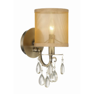 HAMPTON 1 LIGHT ANTIQUE BRASS SCONCE by CRYSTORAMA 5621-AB