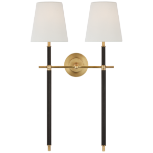 Bryant Large Wrapped Double Tail SconceThomas O'Brien TOB2584HAB/CHC-L