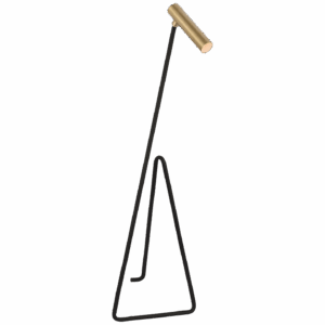 Flesso Small Floor Lamp Kelly Wearstle KW1430BLK/AB