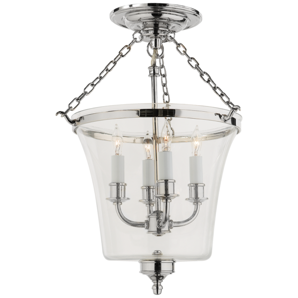 Sussex Semi-Flush Bell Jar Lantern Chapman & Myers CHC2209PN